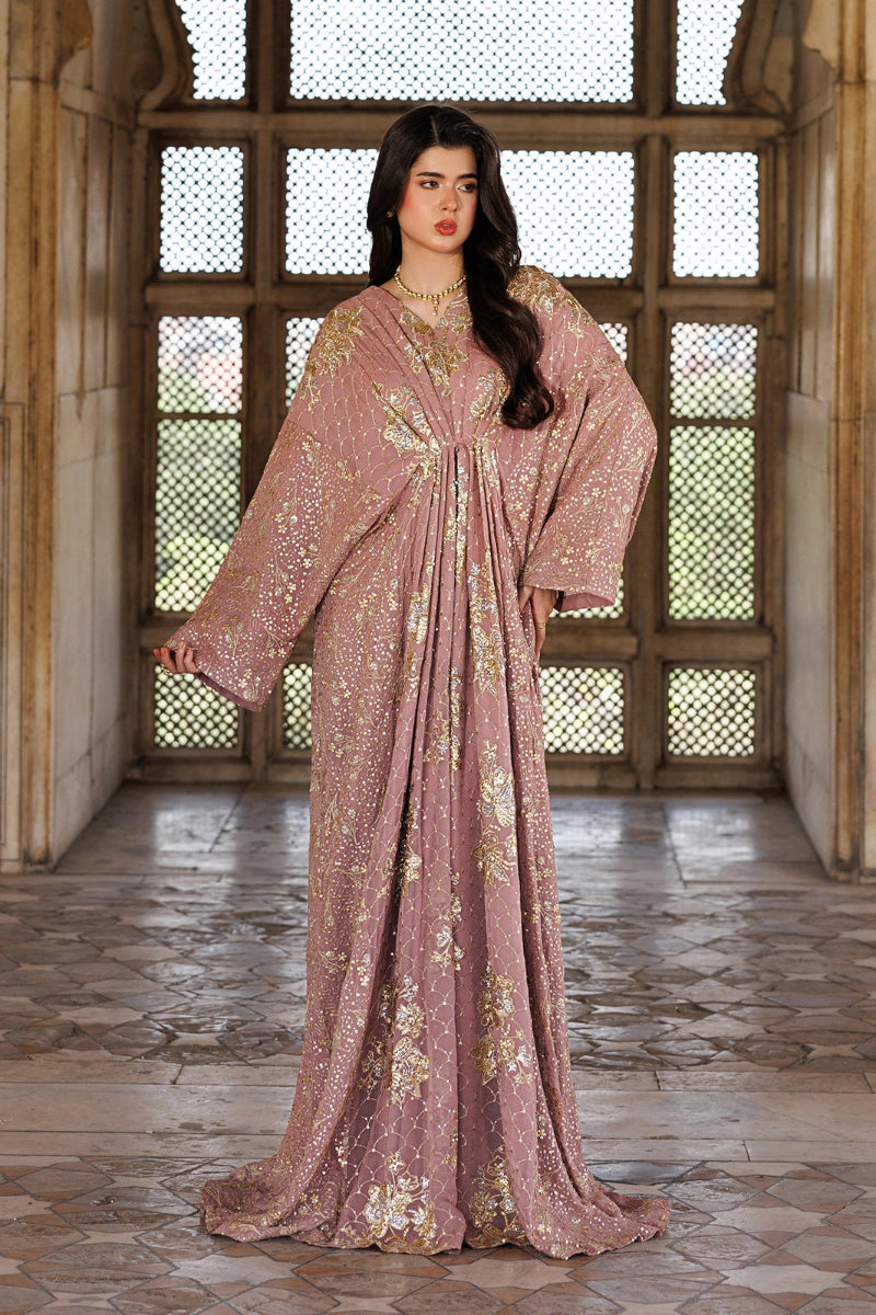 Long Sequined Chiffon Gown Set | Ready to Wear