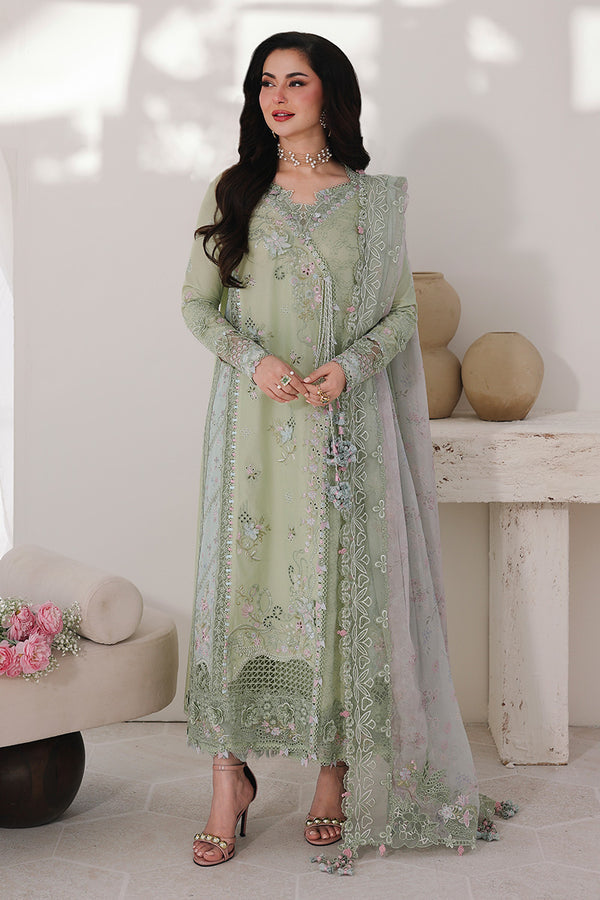 Sage Green Embroidered Lawn Luxury Suit | Ready to Wear
