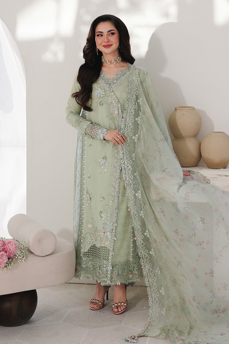 Sage Green Embroidered Lawn Luxury Suit | Ready to Wear