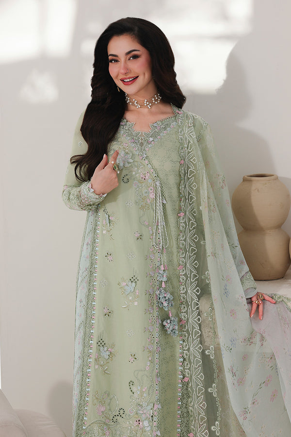 Sage Green Embroidered Lawn Luxury Suit | Ready to Wear