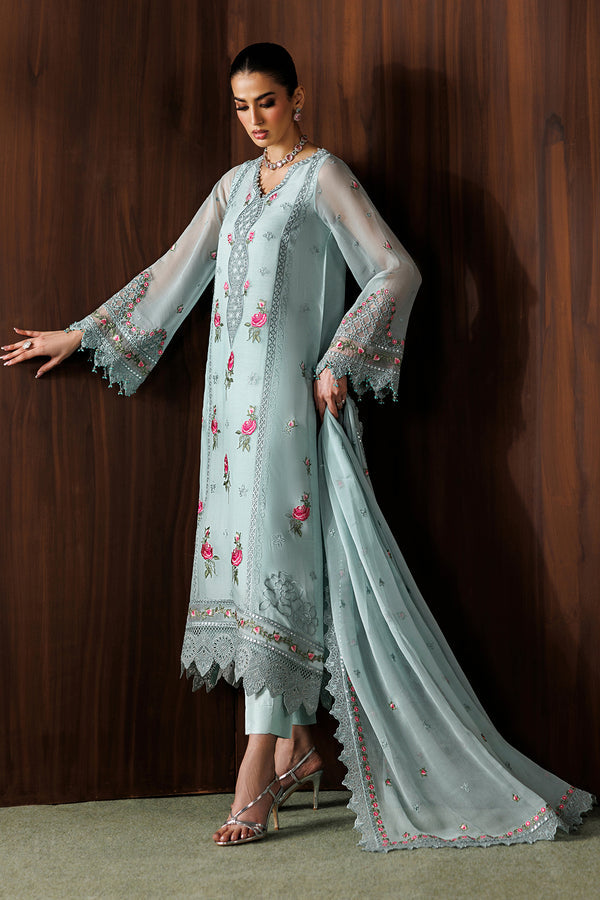 Embroidered Chiffon Suit with Cut Work Dupatta | Ready to Wear