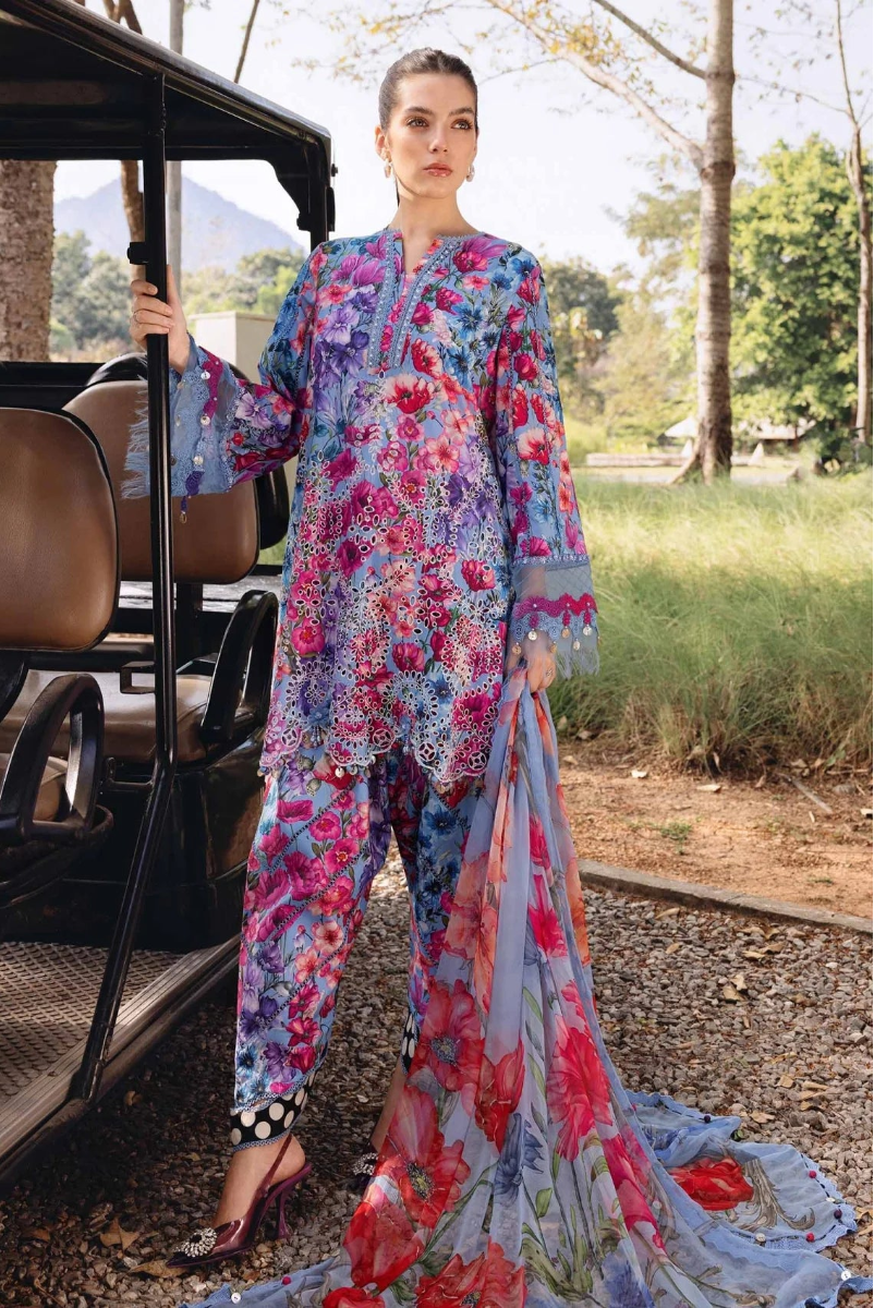 03-Piece Printed Lawn Suit - Ready To Wear