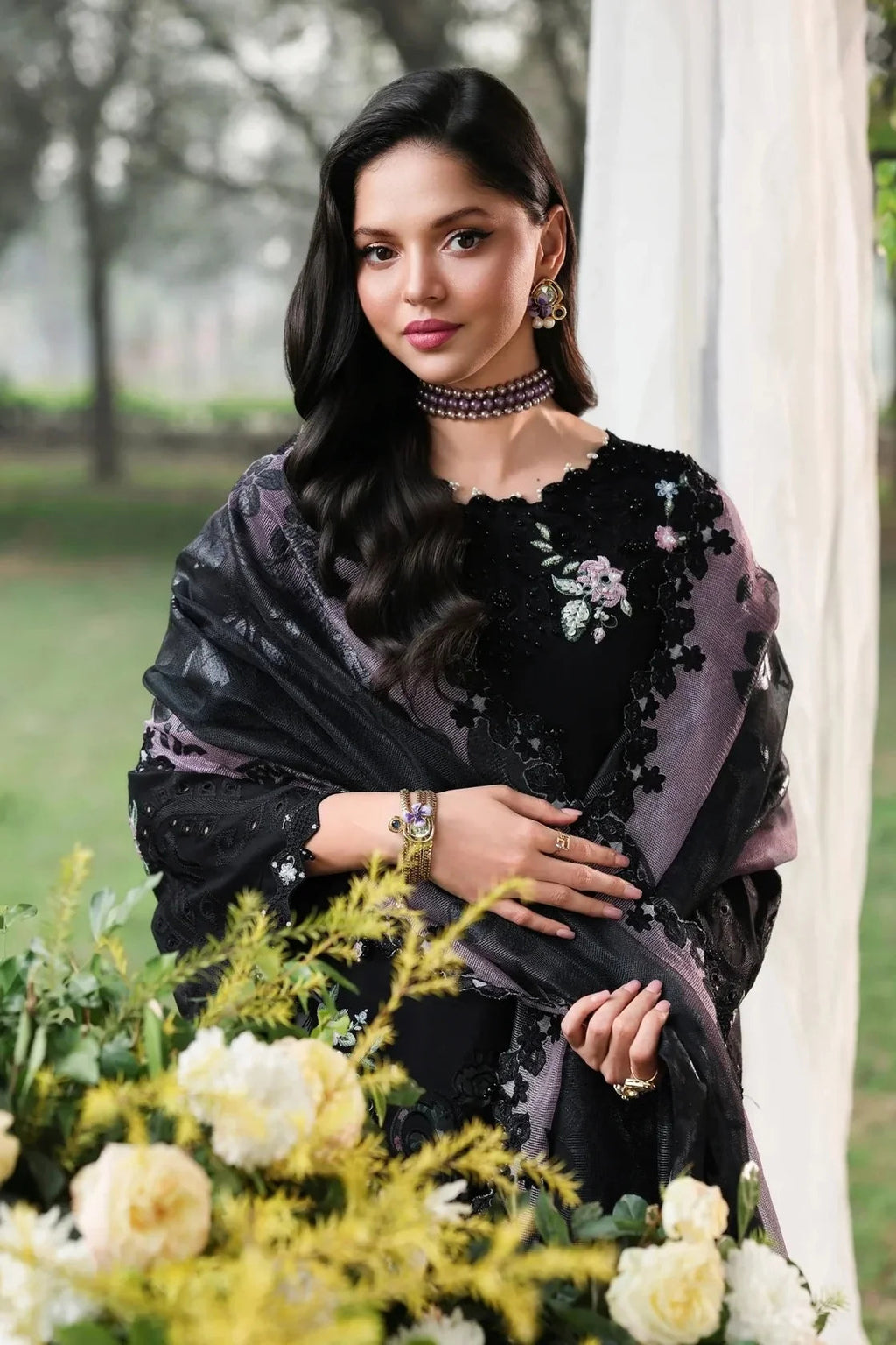 Black Embroidered Lawn Suit | Ready to Wear