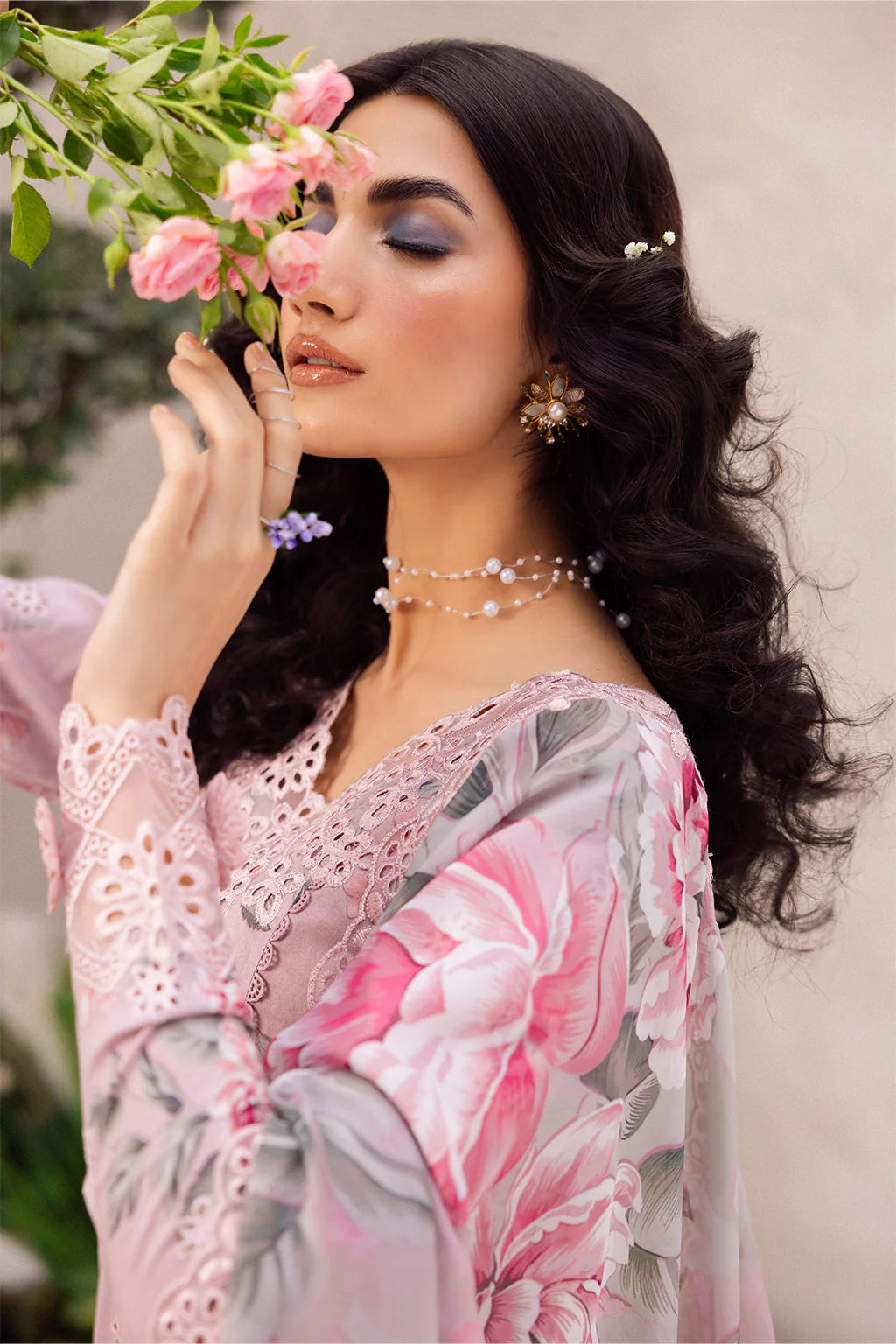 Blush Floral - 3 Piece Embroidered Lawn Suit | Ready To Wear