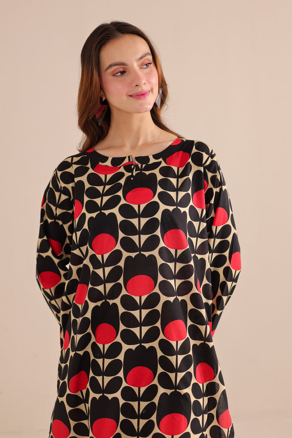 2 Piece Stitched  Printed Cotton Lawn Suit - Ready to Wear