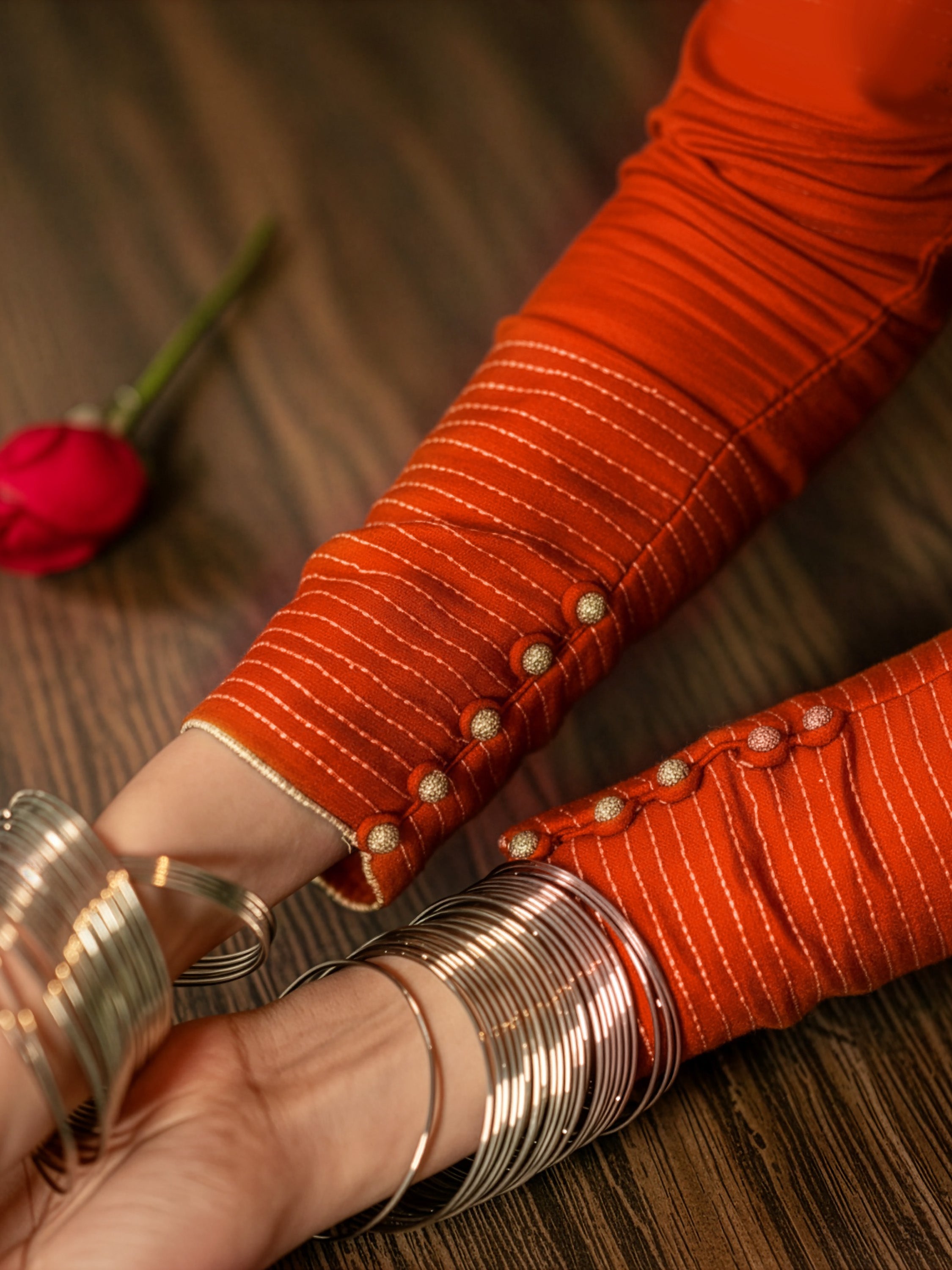 ZAIRA - RUST PISHWAS SET