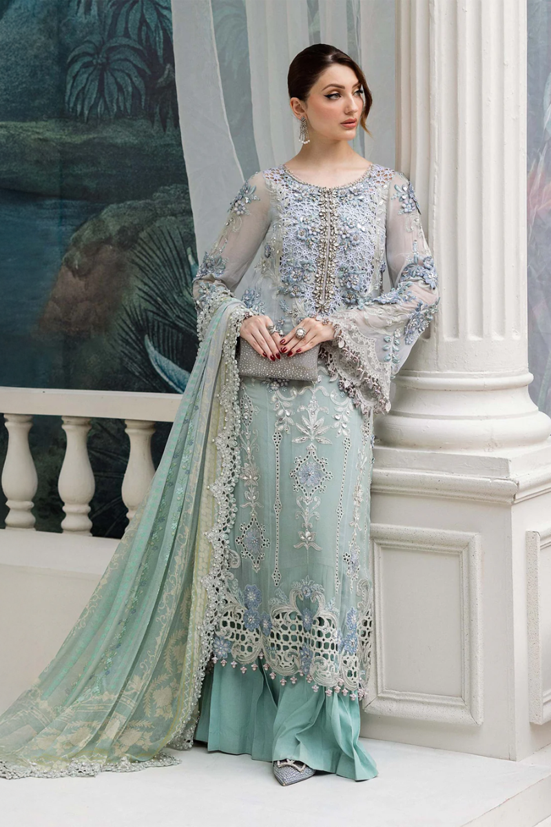 Mint Green Hand Embellished Luxury Suit | Ready to Wear