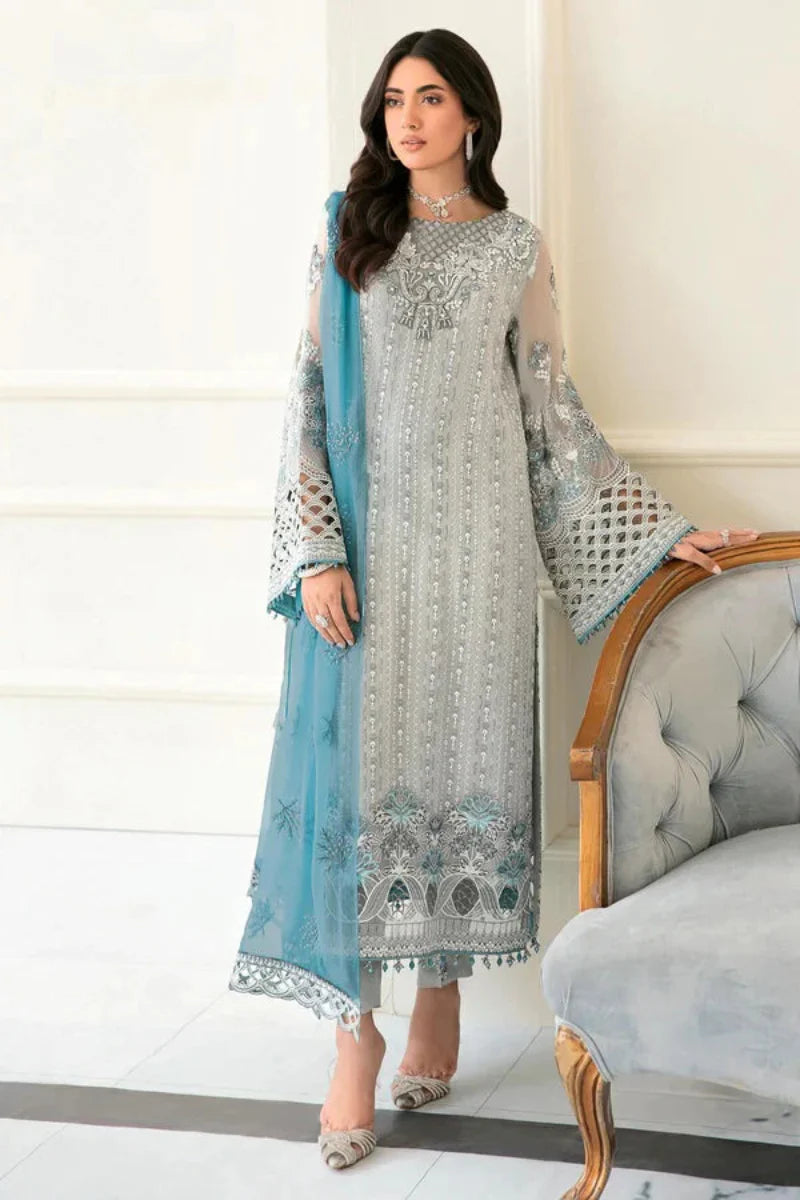 03-Piece Embroidered Chiffon Suit | Ready To Wear