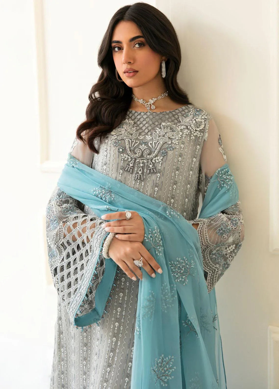 03-Piece Embroidered Chiffon Suit | Ready To Wear