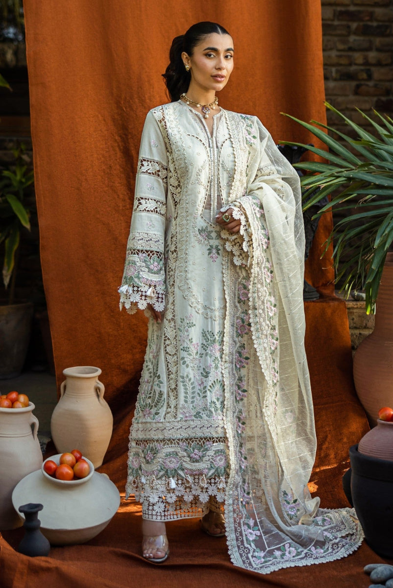 Off-White Chikankari Lawn | Heavy Embroidered Eid Formal