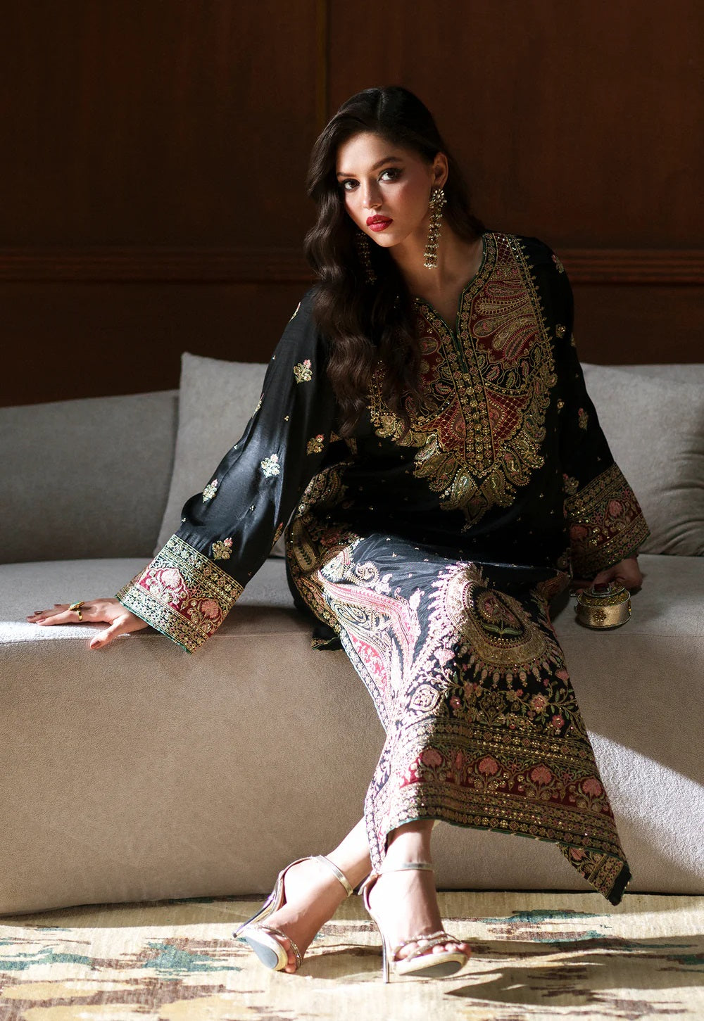 Charmoush Silk Fully Heavy Embroidered Ready to Wear Festive Suit