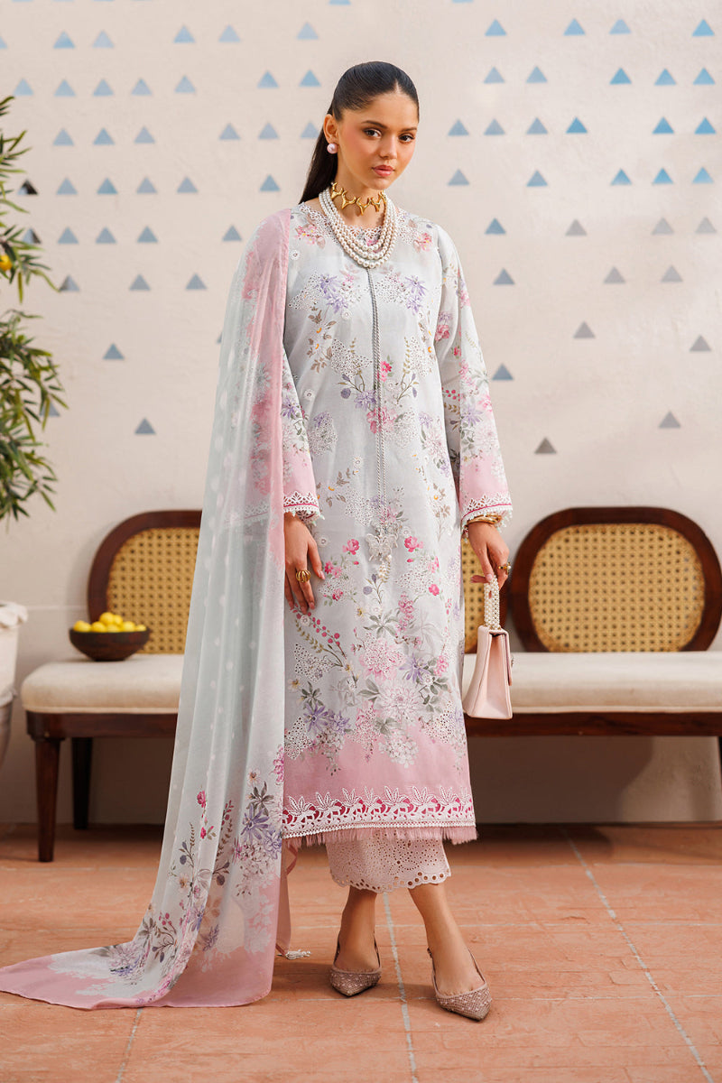 Mint Green Embroidered Shifli Lawn Suit |Ready to Wear