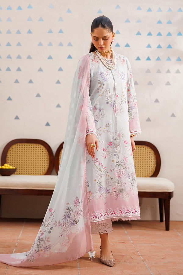 Mint Green Embroidered Shifli Lawn Suit |Ready to Wear
