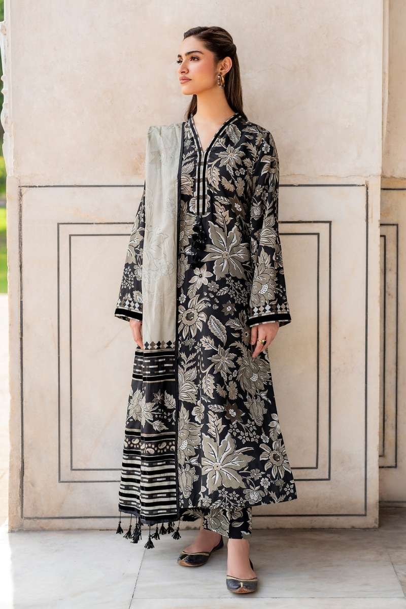 3Pcs Digital Print Summer Lawn Suit Suit Stitched