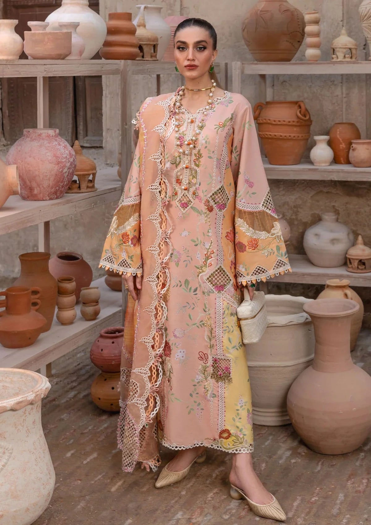 Crimson - Printed Lawn Suit With Embroidery | Ready To Wear