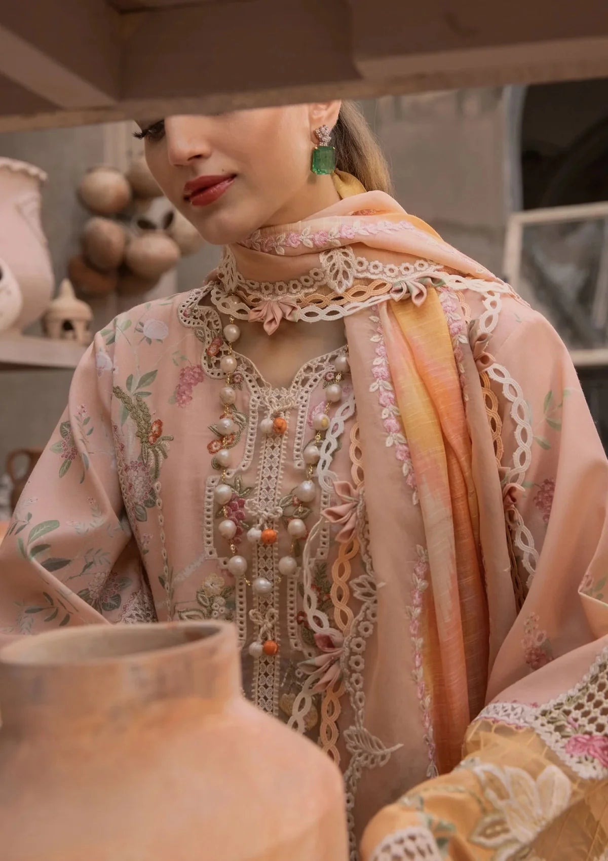 Crimson - Printed Lawn Suit With Embroidery | Ready To Wear