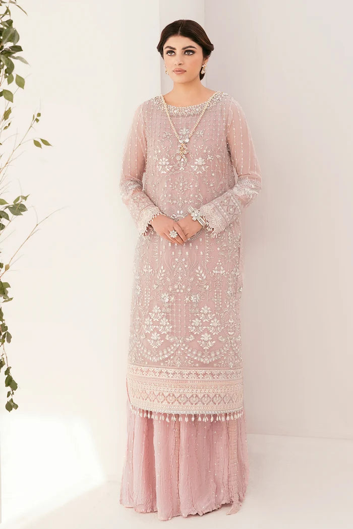 Pink Organza Embroidered Suit | Ready to Wear