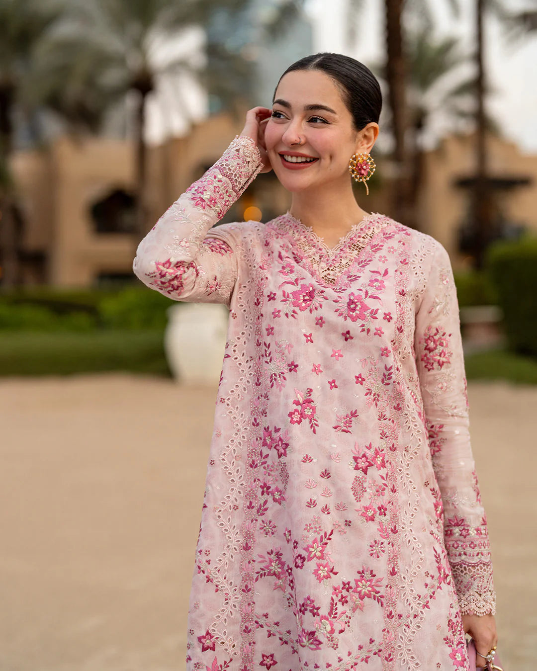 Blush Pink Embroidered Lawn Suit | Ready To Wear