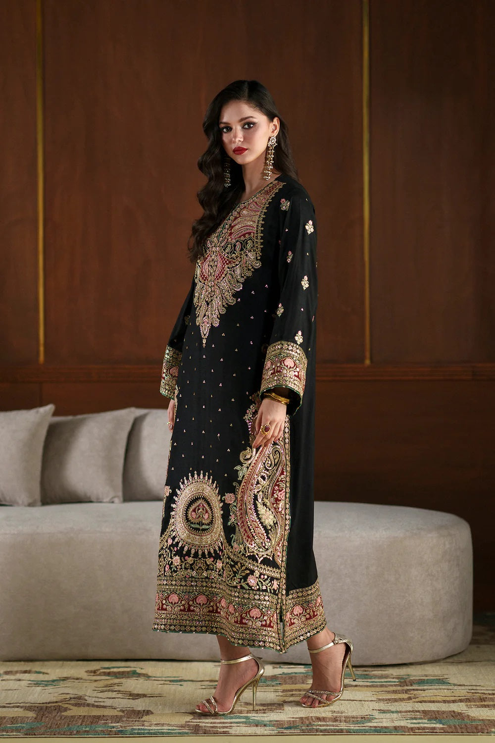 Charmoush Silk Fully Heavy Embroidered Ready to Wear Festive Suit