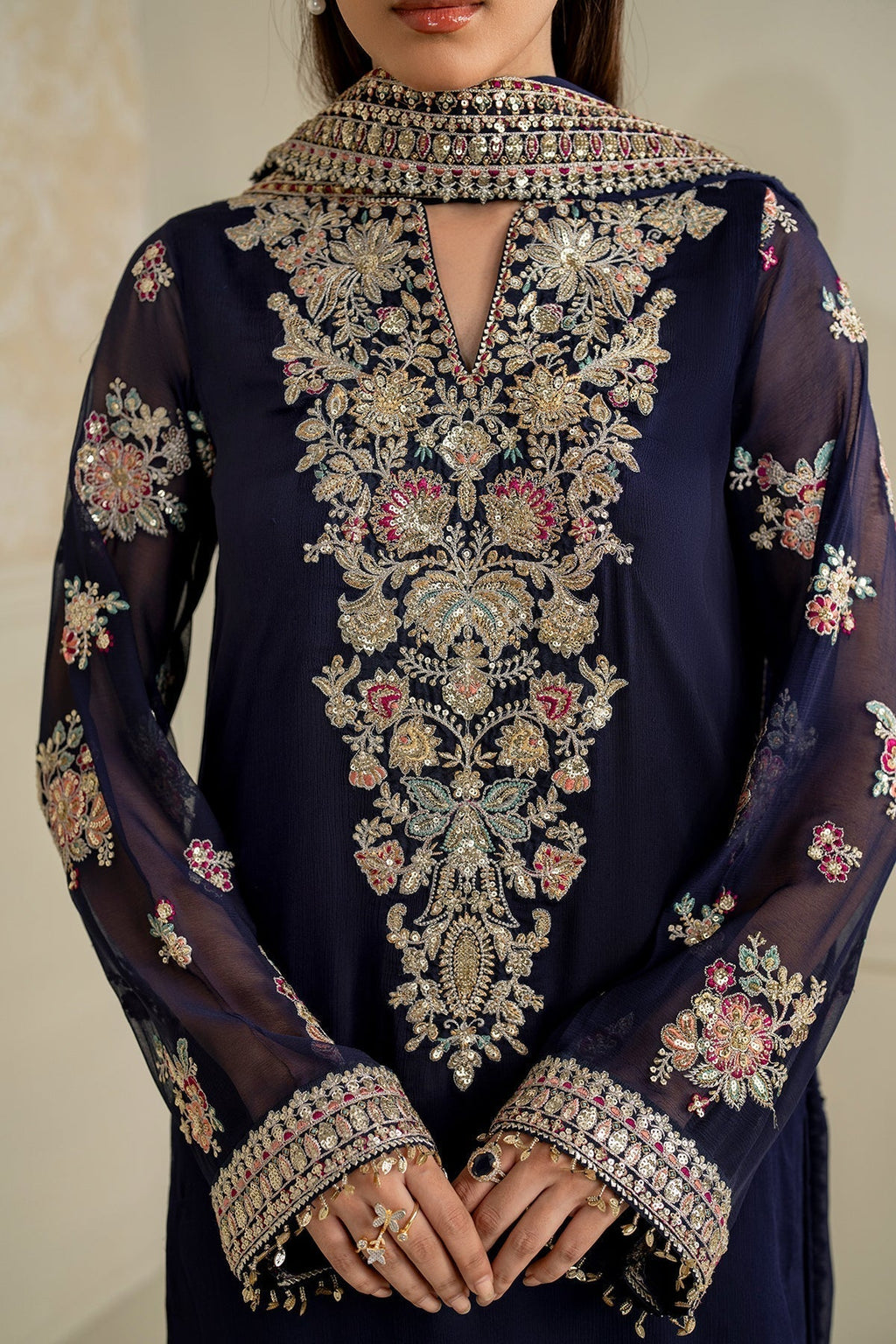 Baroque  with  Pure Chiffon Suit