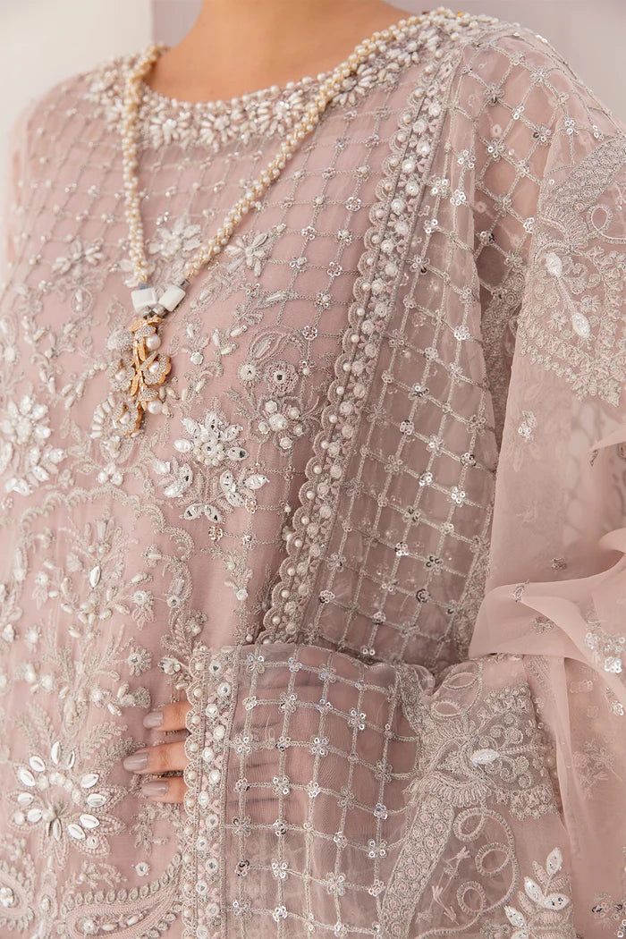 Pink Organza Embroidered Suit | Ready to Wear