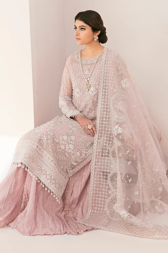 Pink Organza Embroidered Suit | Ready to Wear