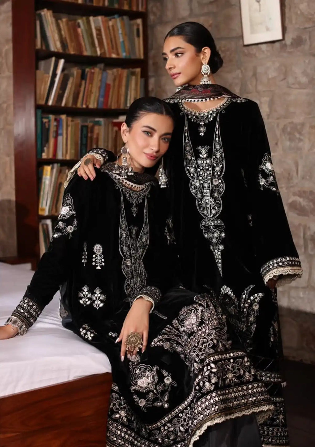 Luxury Velvet 3 Pcs Suit | Ready To Wear
