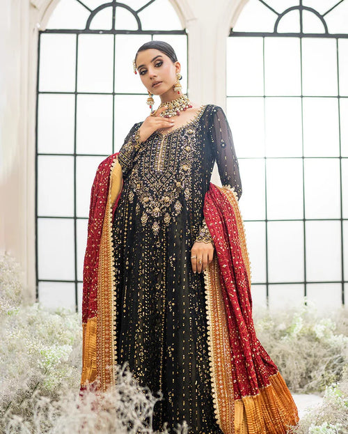 03-Piece Lawn Suit With Heavy Embroidery - Ready To Wear