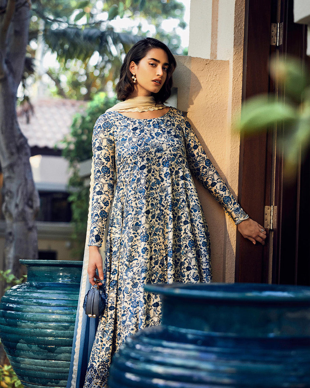 3 Piece Stitched Lawn Suit - Read To Wear