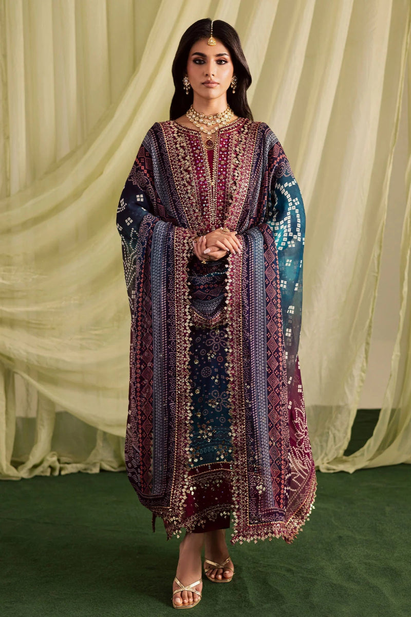 03-Piece Printed Lawn Suit With Embroidery - Ready To Wear