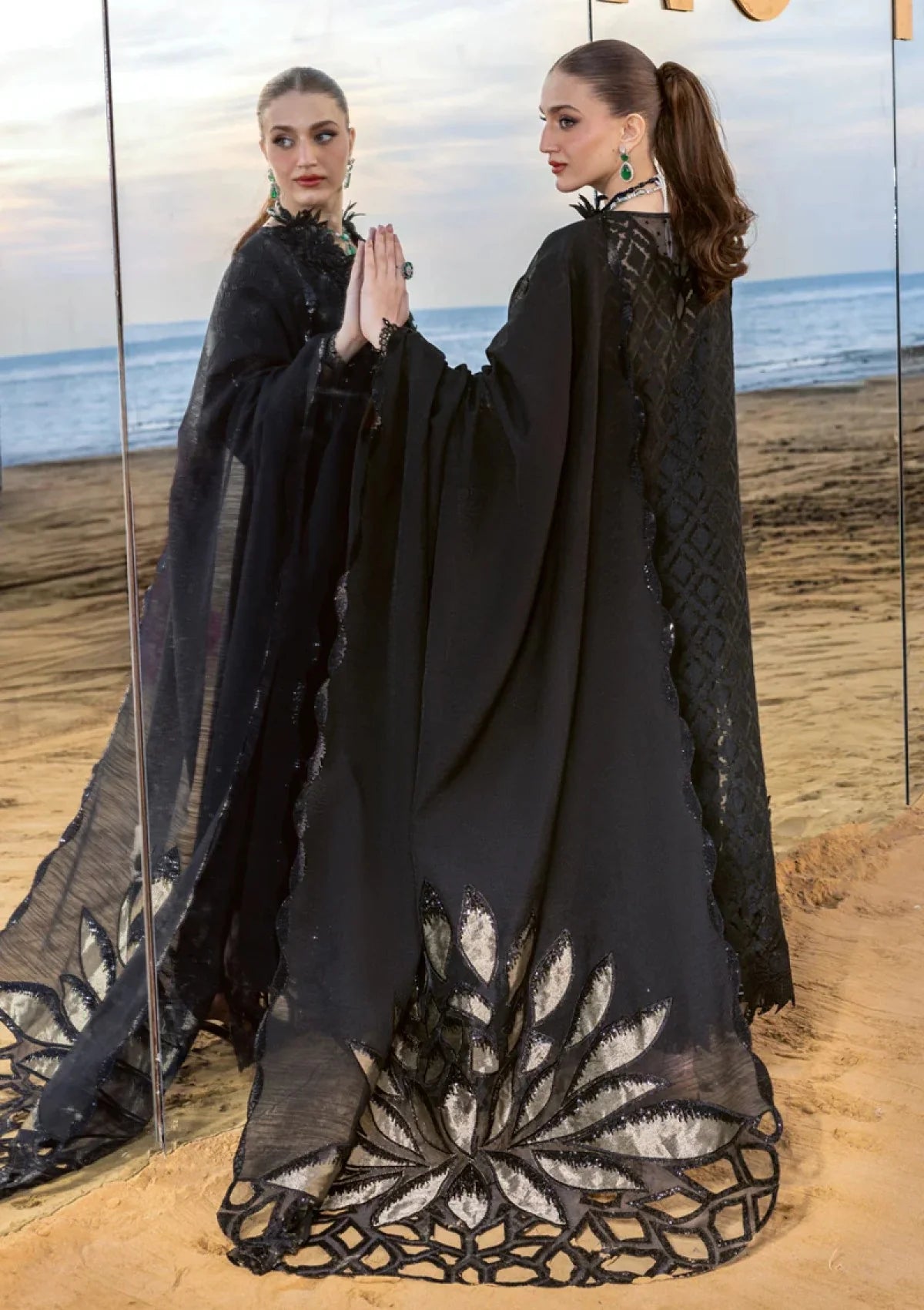 Midnight Smoke - Embroidered Lawn Suit With Chiffon Dupatta | Ready To Wear