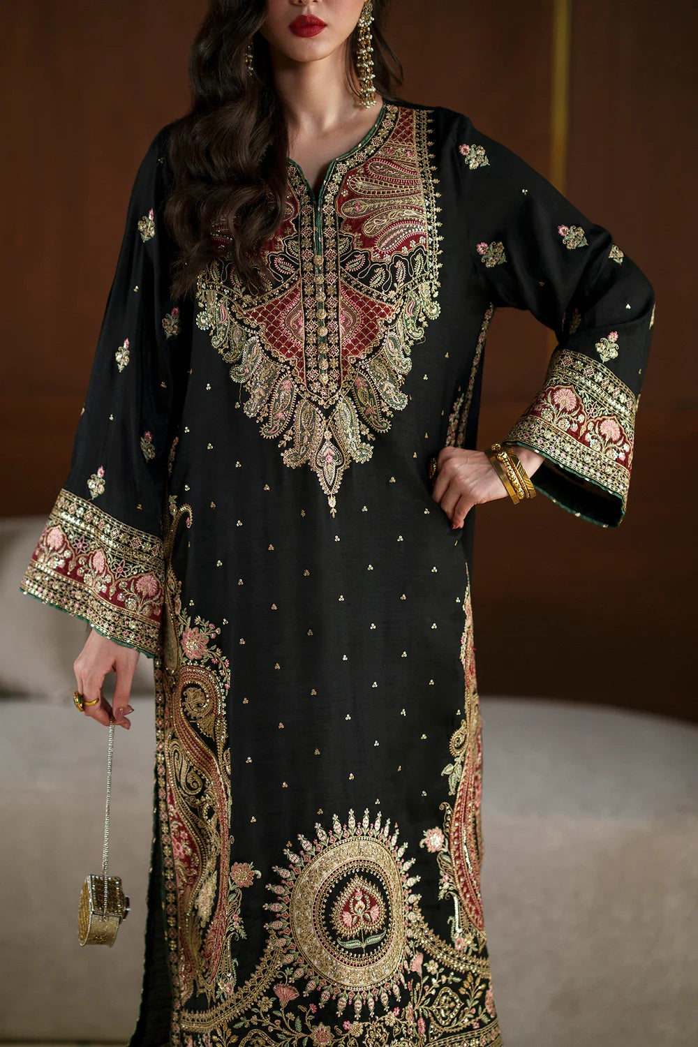 Charmoush Silk Fully Heavy Embroidered Ready to Wear Festive Suit