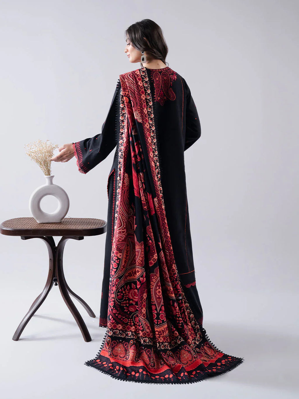 03-Piece Lawn Suit With Embroidery - Ready To Wear