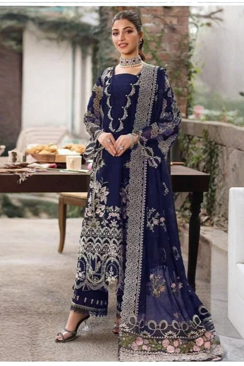 03-Piece Lawn Suit With Embroidery - Ready To Wear