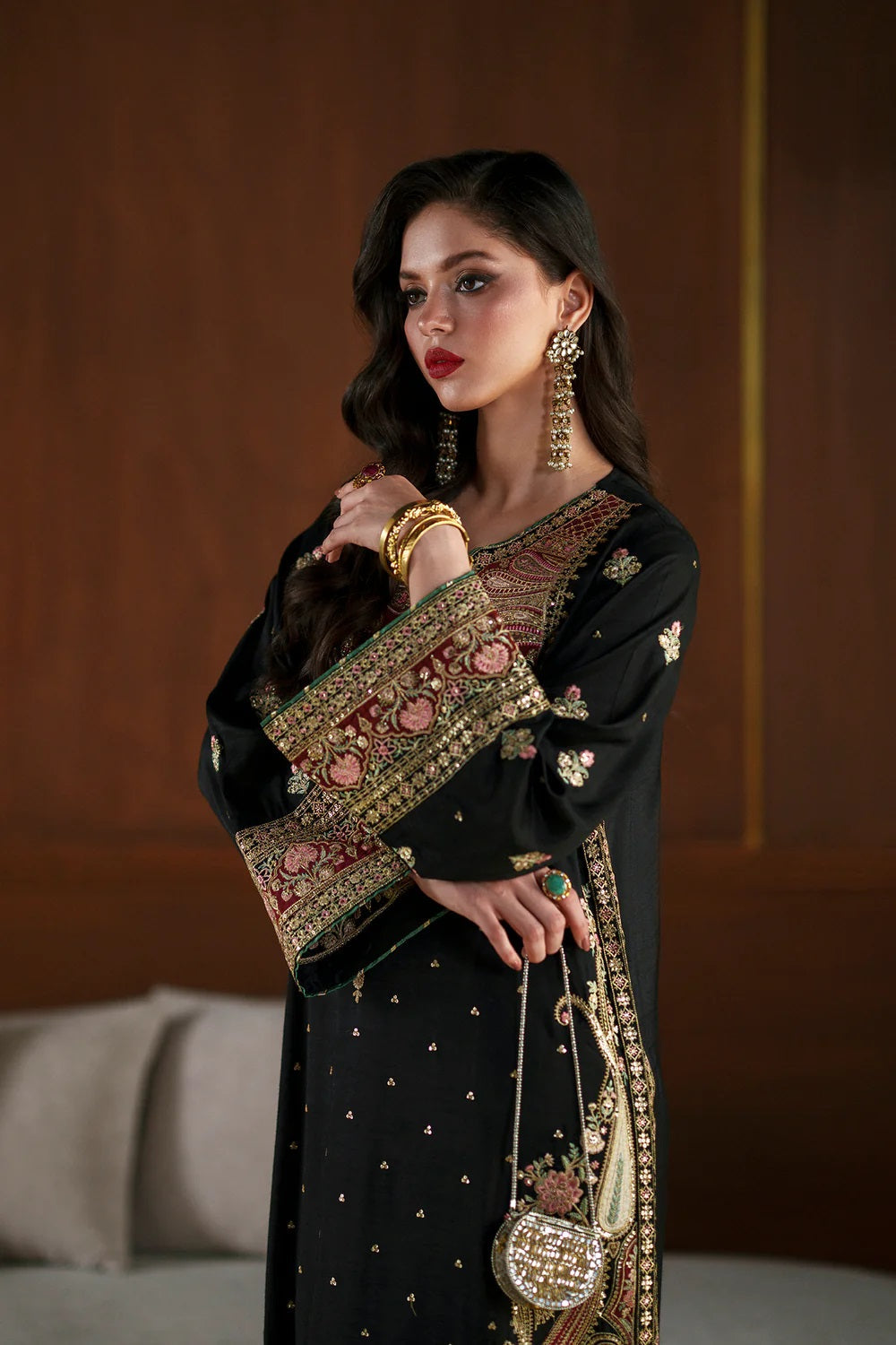 Charmoush Silk Fully Heavy Embroidered Ready to Wear Festive Suit