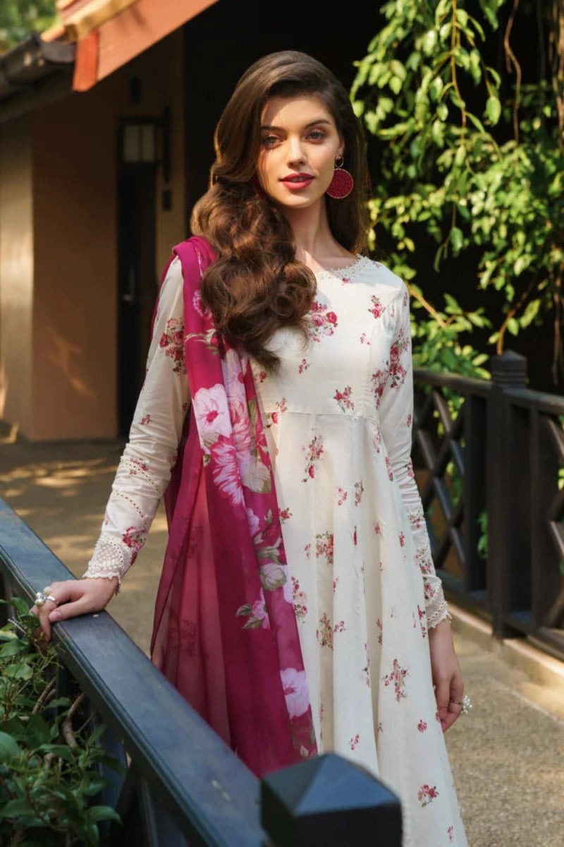 Floral Chikankari Lawn – 3 Piece Embroidered Suit