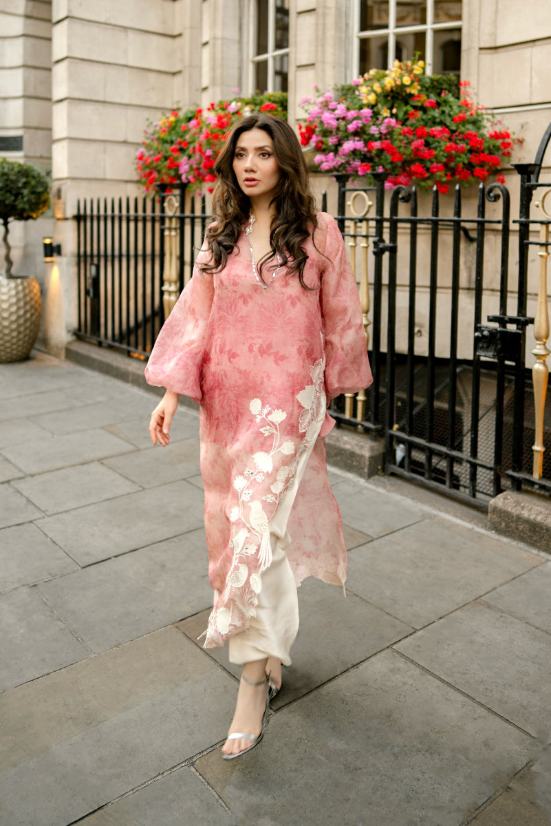 Blush Pink Sheesha Silk Embroidered Festive Suit | RTW