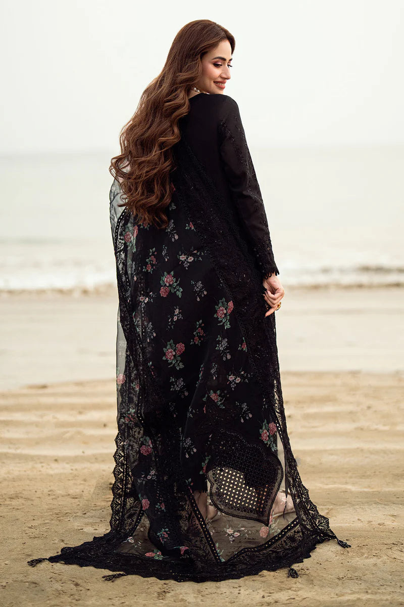 03-Piece Lawn Suit With Heavy Embroidery - Ready To Wear