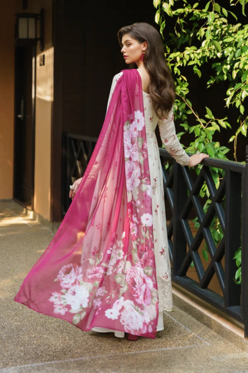 Floral Chikankari Lawn – 3 Piece Embroidered Suit