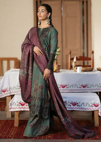 Design IPK-08 Sage Green and Plum Embroidered Lawn Suit | RTW