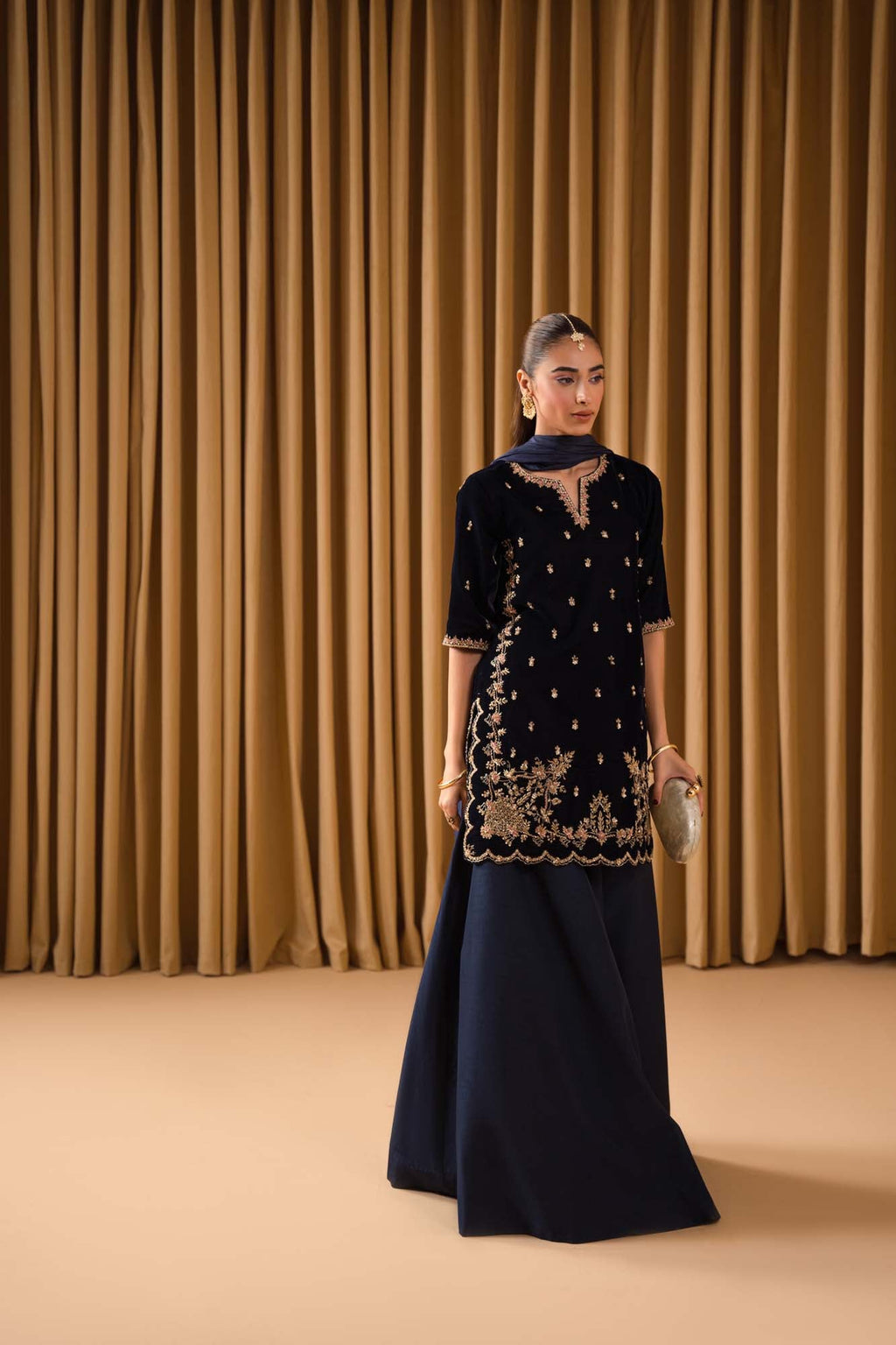 Micro Velvet 9000 Hand-Embellished Festive Suit | RTW