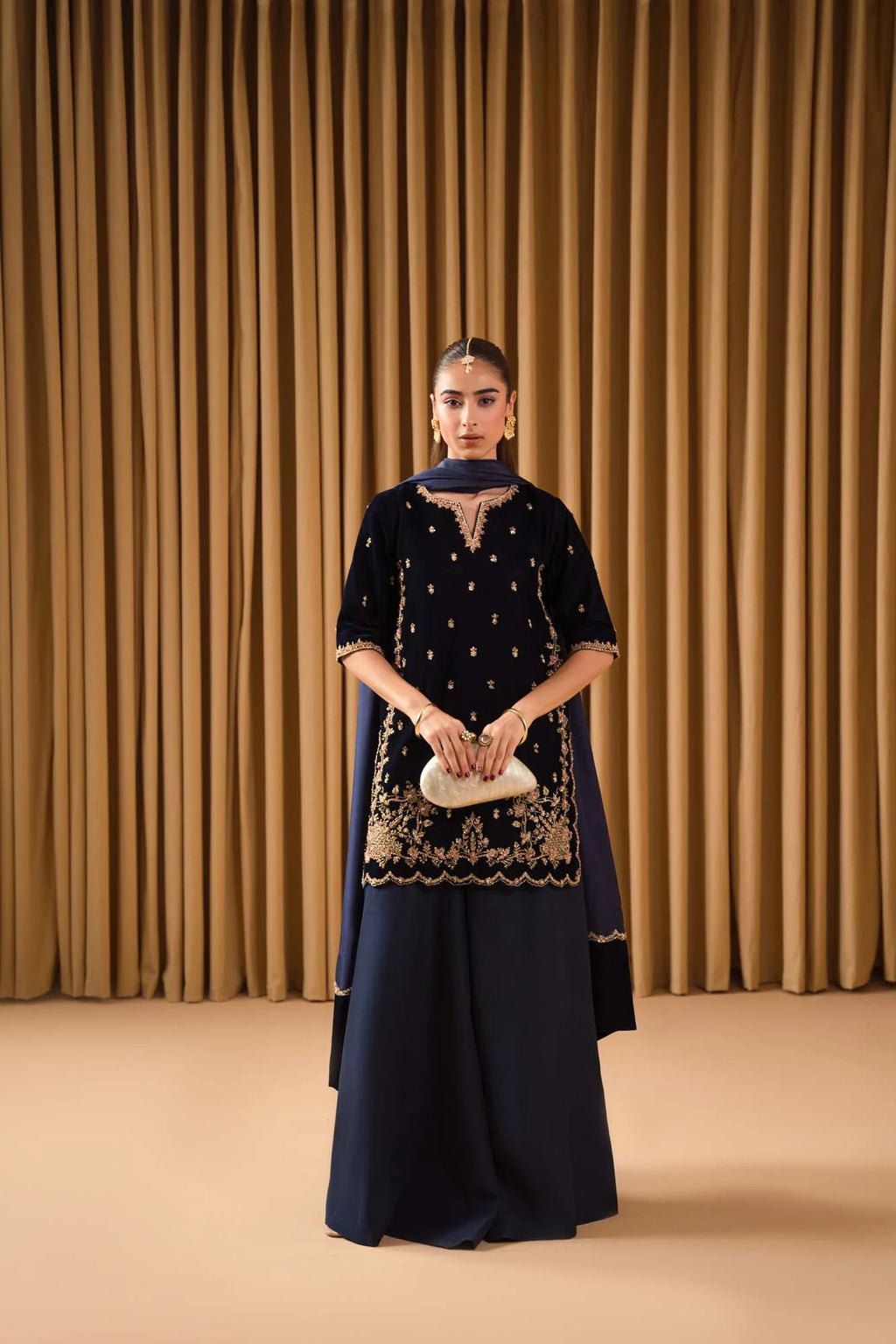 Micro Velvet 9000 Hand-Embellished Festive Suit | RTW
