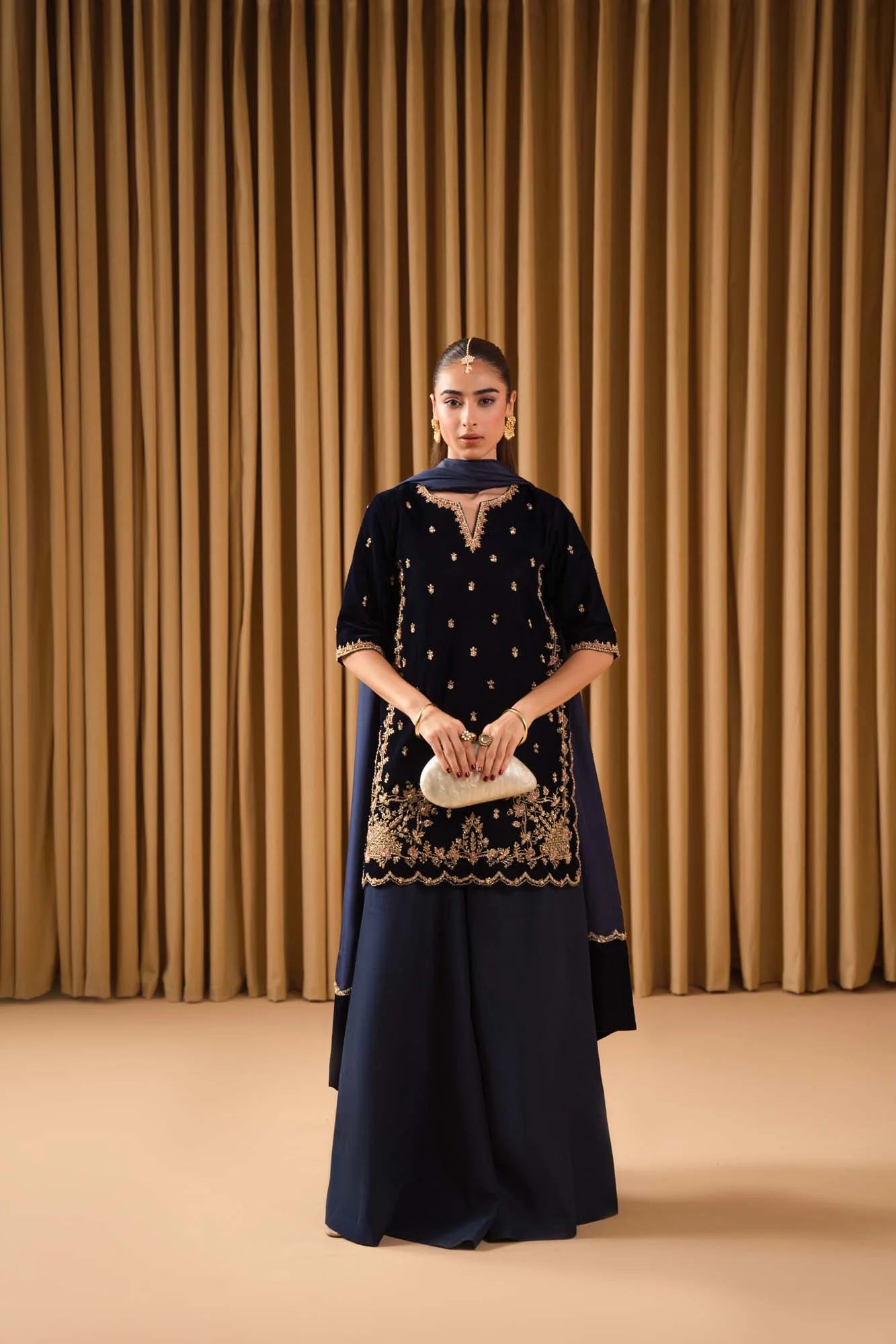 Micro Velvet 9000 Hand-Embellished Festive Suit | RTW