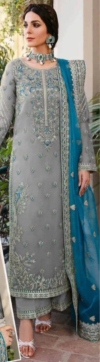 03-Piece Stitched Organza Suit Ready To Wear