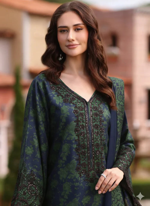 03-Piece Lawn Suit With Embroidery - Ready To Wear