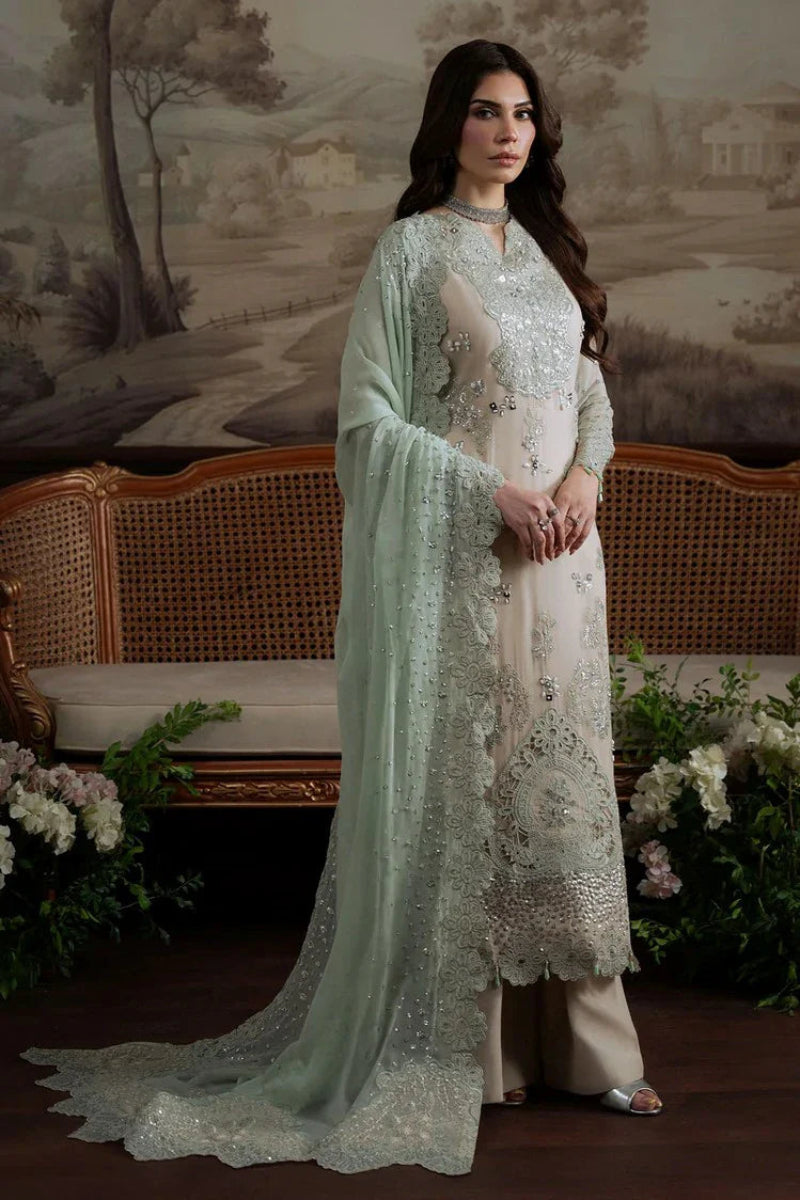 Chiffon  stitched  Embroidered Suit