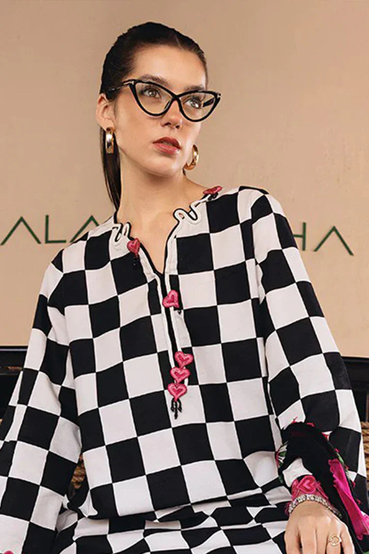 03-Piece Embroidered Lawn Suit With Chiffon Dupatta - Ready To Wear