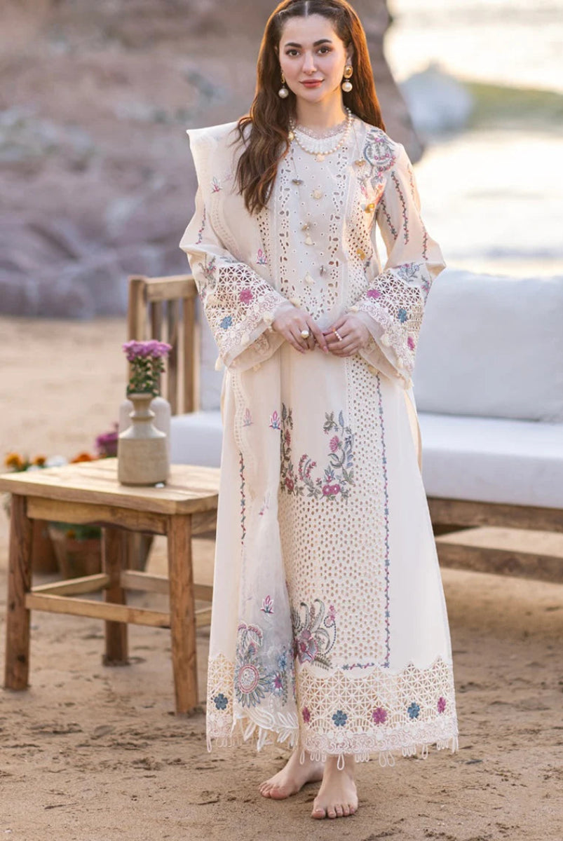 03-Piece Cotton Suit With Chikankari Embroidery | Ready To Wear