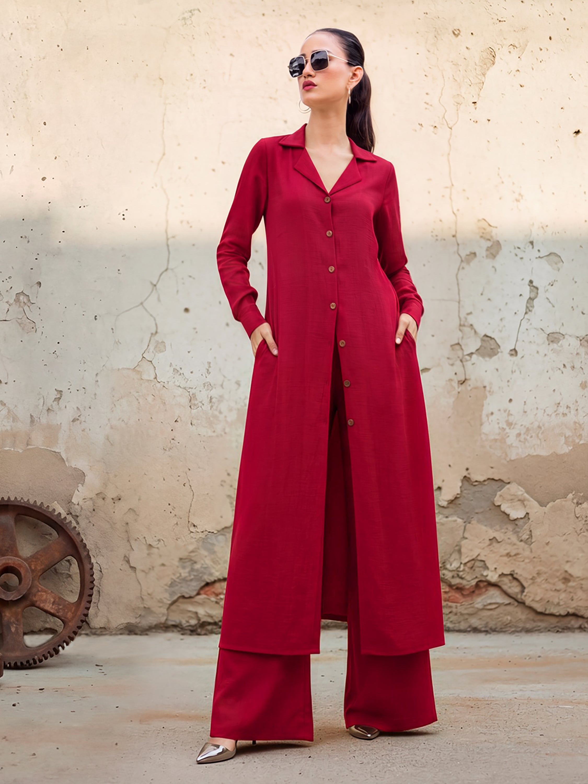 IBIZA - CRIMSON CO-ORD SET