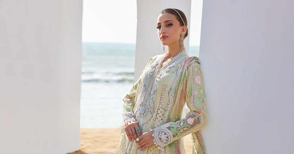 03-Piece Cotton Suit With Chikankari Embroidery - Ready To Wear